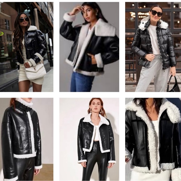 7 FOR ALL MANKIND PUFFER JACKET , BLACK AND WHITE FAUX FUR TRIM EXTRA WARM - Picture 16 of 16